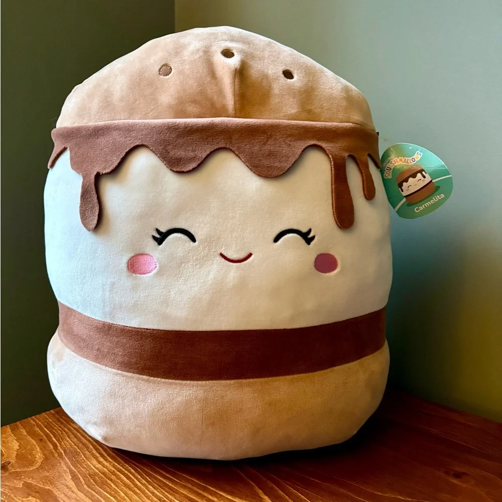 Squishmallows 16” Carmelita Plush S’more Large Plush Squishy Camping Outdoors - Picture 4 of 8